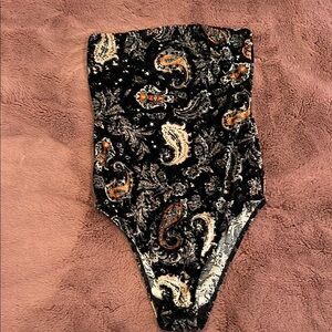 Paisley Velvet Bodysuit